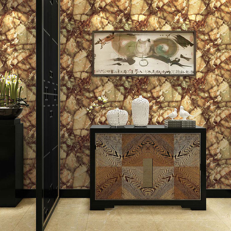 Marble Look Wall Art Natural Color Non-Woven Fabric Wallpaper Roll for Accent Wall, 33'L x 20.5"W