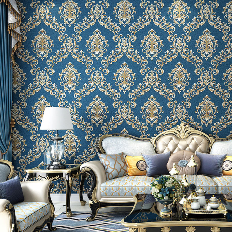 Damast Design behangrol in natuurlijke kleur, klassieke wandbekleding voor slaapkamerdecoratie