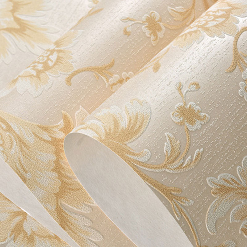 Water-Resistant 3D Effect Damask Wallpaper 57.1 sq ft. Luxury Wall Covering for Home Decoration