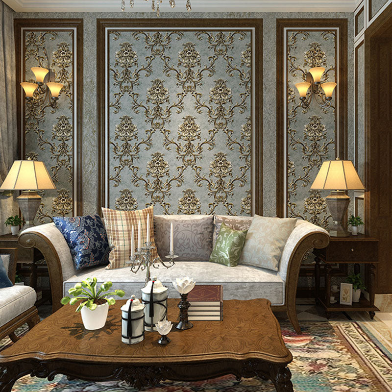 European Damask Design Wallpaper Roll in Pastel Color Living Room Wall Art, 33 ft. x 20.5 in