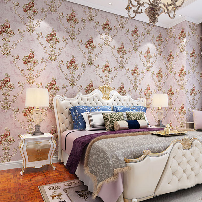 Blossoming Flowers Wall Art Non-Pasted Wallpaper Roll for Dining Room Decor, 20.5" by 33'