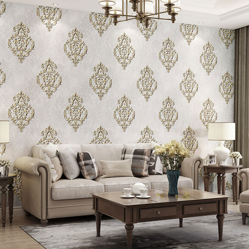 Stain-Resistant Wall Covering Non-Woven Material Classic Wallpaper Roll for Living Room