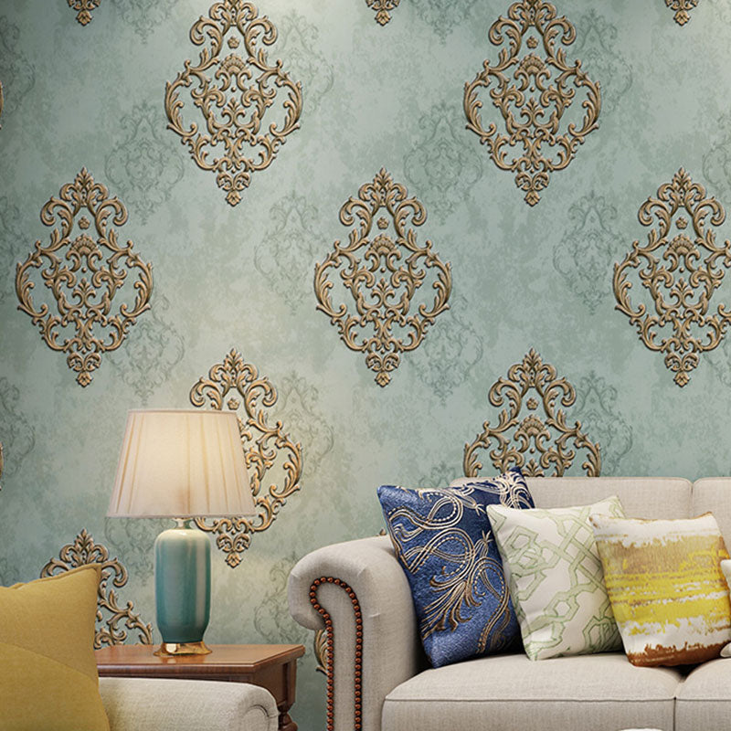 Stain-Resistant Wall Covering Non-Woven Material Classic Wallpaper Roll for Living Room