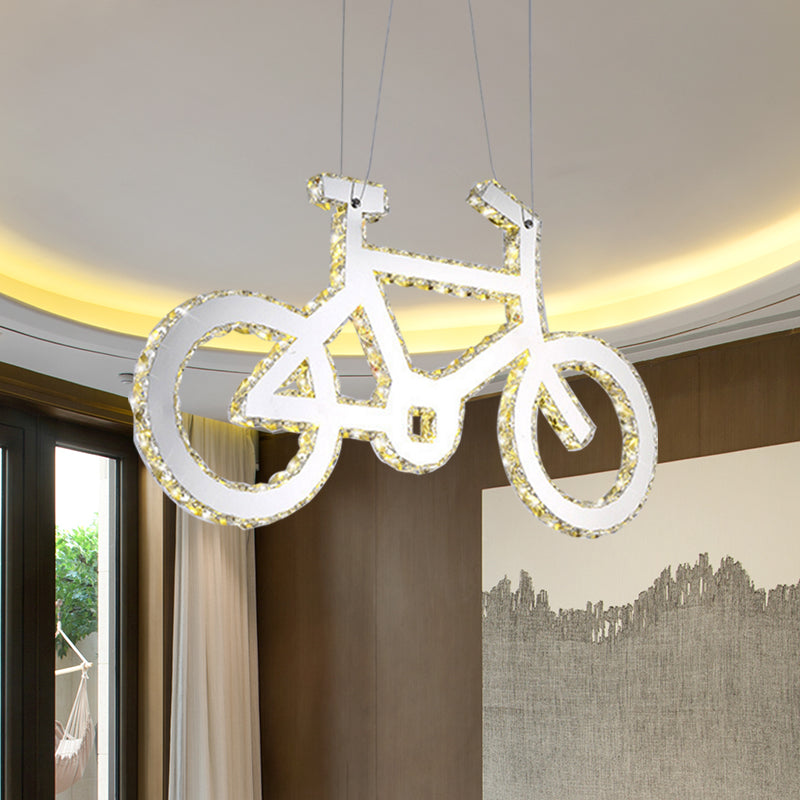 LED Eingeklagte Kristallleuchter Licht Mode -Chrom Fahrrad Wohnzimmer Pendel Licht Licht