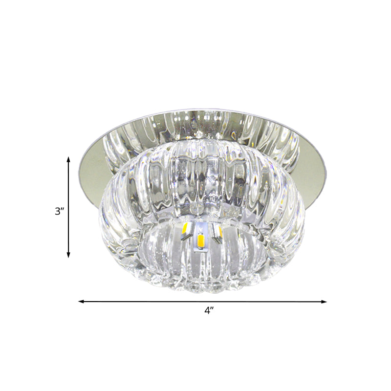 Bowl Balcón Flush mount Spotlight Fashion clear prismatic Optical Crystal LED Close to Ceiling