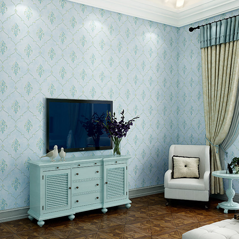 20.5"W x 33'L Scandinavian Simple Damasque Non-Pasted Wallpaper in Natural Color