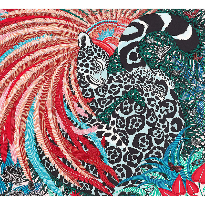 Decorative Leopard Mural Wallpaper for Accent Wall Fantasy Wall Covering, Personalized Size Available