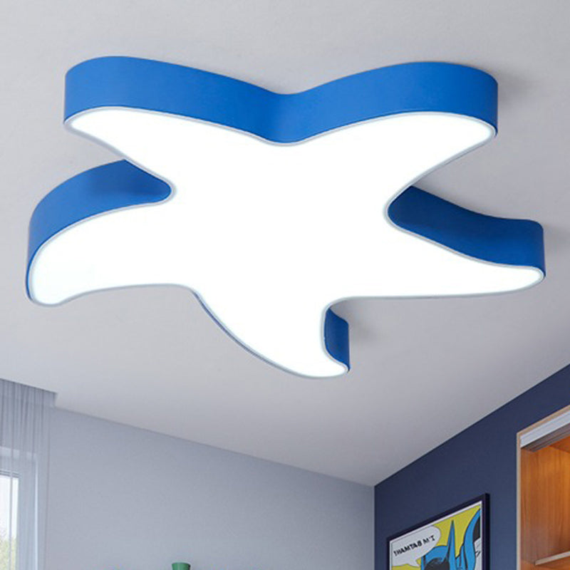 Lámpara de techo acrílica de color caramelo con montaje empotrado de estrella de mar Macaron Loft