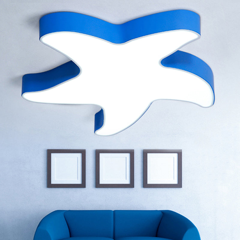 Lámpara de techo acrílica de color caramelo con montaje empotrado de estrella de mar Macaron Loft