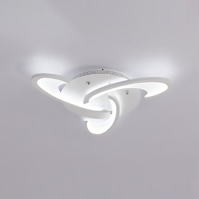 Windmill Flush Ceiling Light Fixture Modern Acrylic 3/6/12-Light Living Room Flushmount Lighting in Warm/White/Natural Light