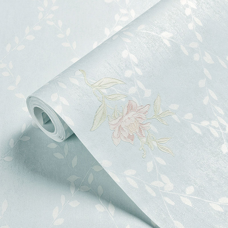 Rouleau de papier peint à motif de fleurs denses pour décoration de salon, couleur pastel, 31 pi x 20,5 po