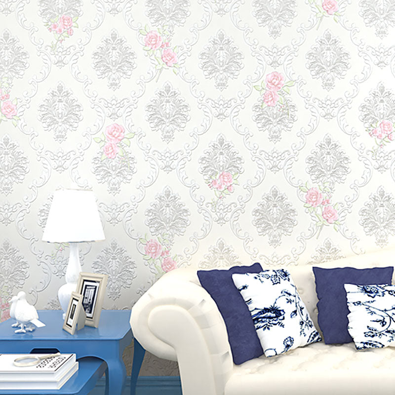 Revêtement mural en forme de fleurs de jardin en papier peint non tissé de couleur douce pour la décoration de la maison, 31' par 20,5"