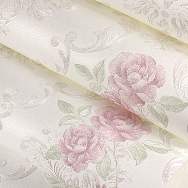 Revêtement mural en forme de fleurs de jardin en papier peint non tissé de couleur douce pour la décoration de la maison, 31' par 20,5"