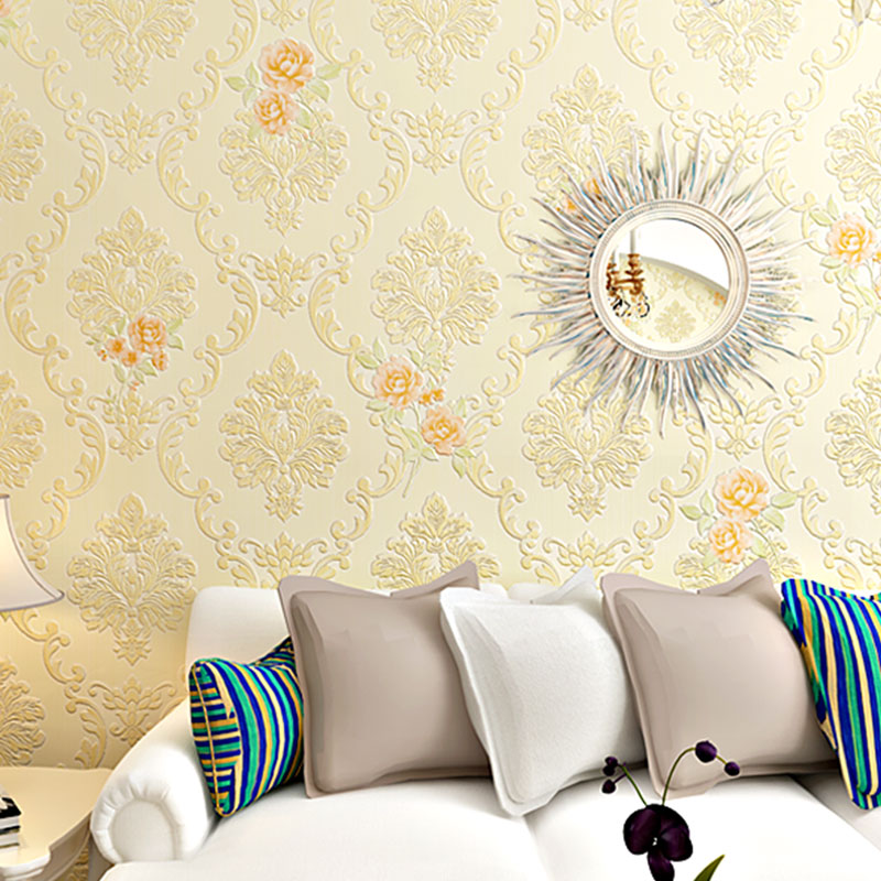 Garden Blossoms Wall Covering in Soft Color Non-Woven Material Wallpaper for Home Decor, 31' by 20.5"