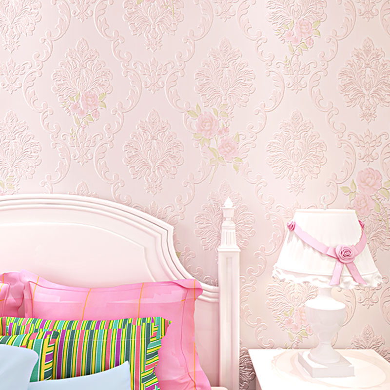 Revêtement mural en forme de fleurs de jardin en papier peint non tissé de couleur douce pour la décoration de la maison, 31' par 20,5"
