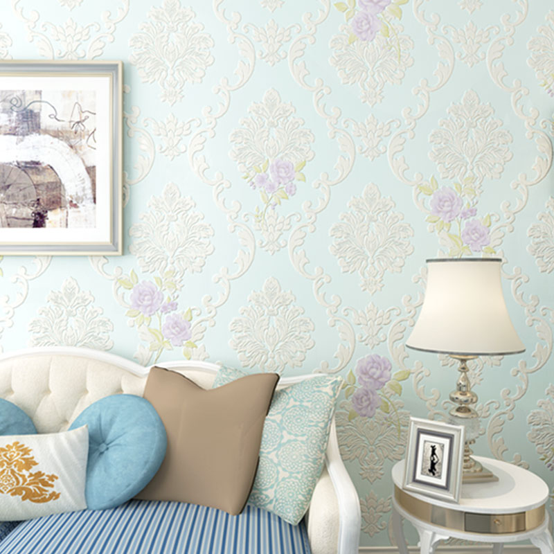 Garden Blossoms Wall Covering in Soft Color Non-Woven Material Wallpaper for Home Decor, 31' by 20.5"