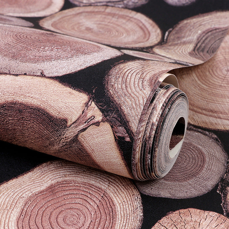 Rouleau de papier peint en bois pour décoration de café, couleur naturelle, 33 pieds x 20,5 pouces