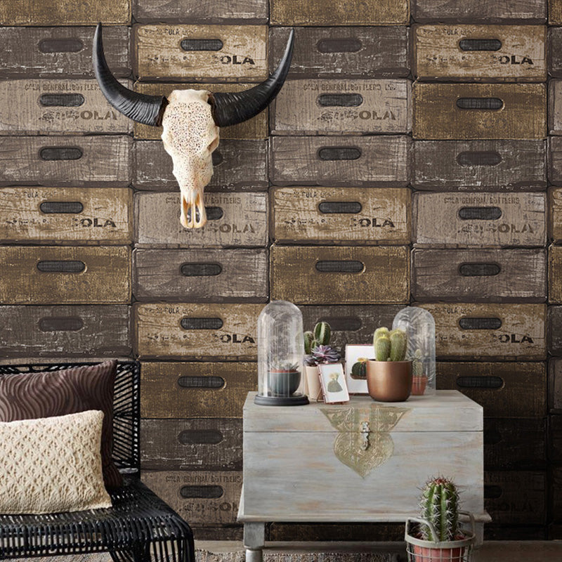 Wood Effect Wall Covering in Neutral Color Plaster Wallpaper for Accent Wall, 33'L x 20.5"W