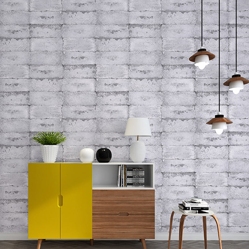 33' x 20,5" nostalgische Tapetenrolle für die Dekoration von Bekleidungsgeschäften mit künstlichem Ziegelsteindesign in sanften Farben