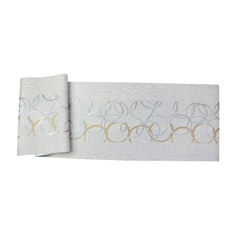 Nordic Wallpaper Roll in Natural Color Chain and Stripe Wall Decor, 20.5-inch x 33-foot