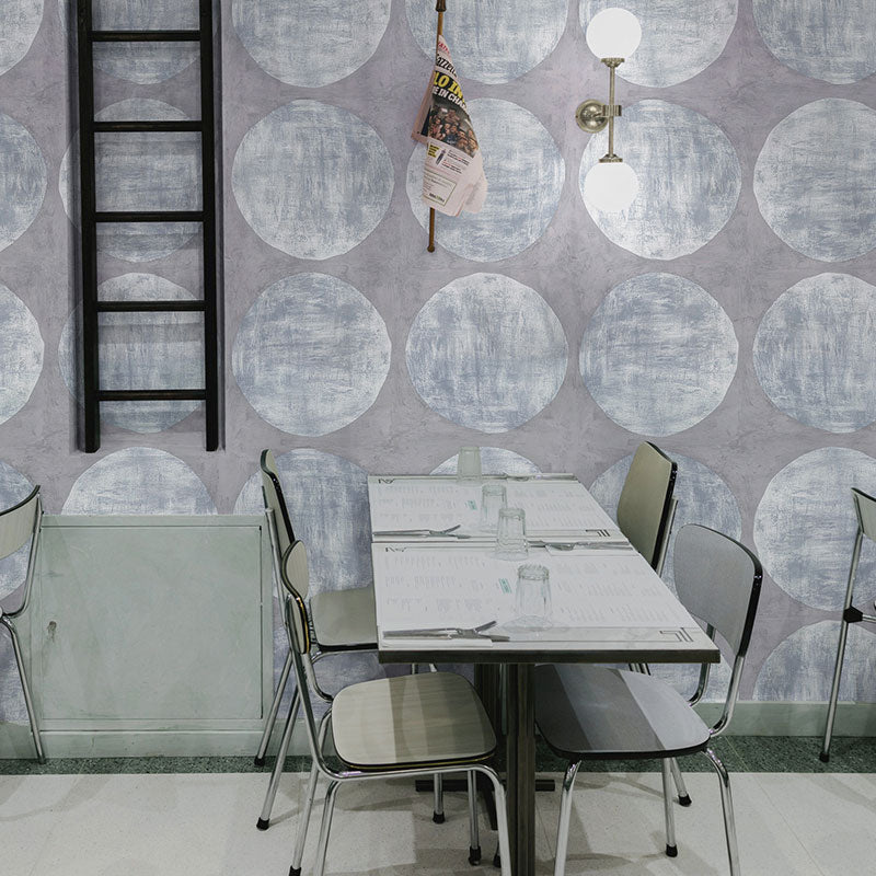 Rouleau de papier peint rond de 20,5 pouces x 33 pieds, art mural contemporain de couleur pastel, pour la décoration d'un café