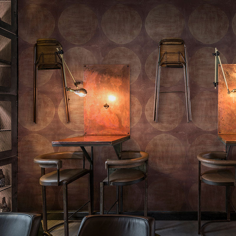 Rouleau de papier peint rond de 20,5 pouces x 33 pieds, art mural contemporain de couleur pastel, pour la décoration d'un café