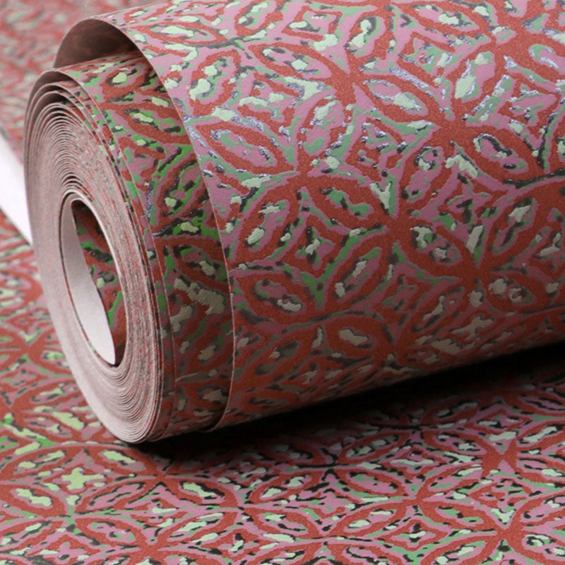 Lichte kleurgeometrieën behangrol, vlekbestendige wandbekleding voor badkamerdecoratie