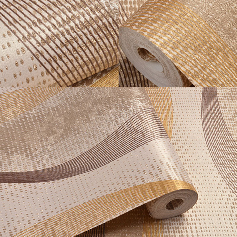 Waterproof Waving Stripes Wallpaper Roll 20.5" by 33' Contemporary Wall Art for Bedroom Decoration