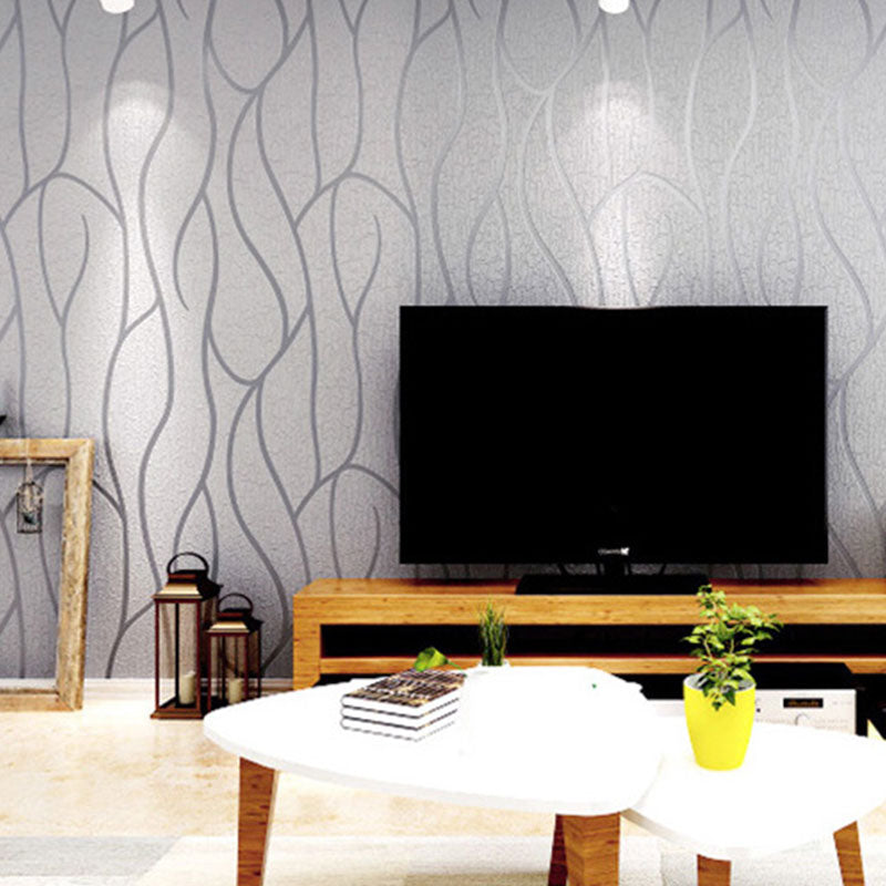 Simple Waving Stripes Wallpaper Roll for Accent Wall Abstract Wall Art, Non-Pasted, 20.5 in x 33 ft