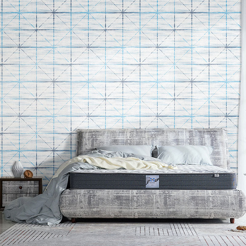 Contemporary Square Wall Art in Natural Color Grid Wallpaper, Non-Pasted, 20.5"W x 33'L