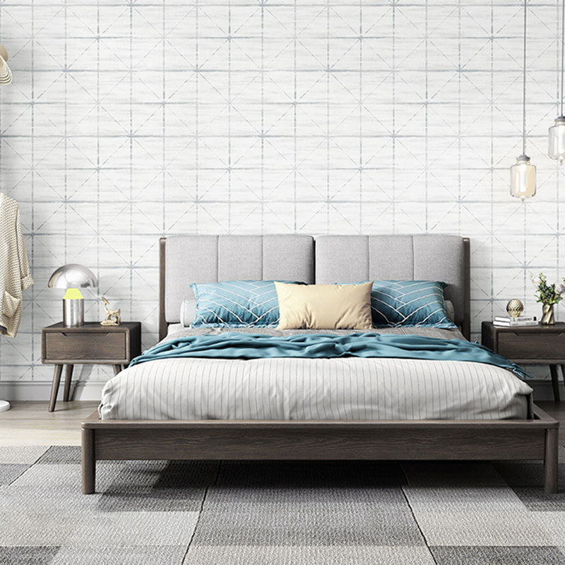 Contemporary Square Wall Art in Natural Color Grid Wallpaper, Non-Pasted, 20.5"W x 33'L