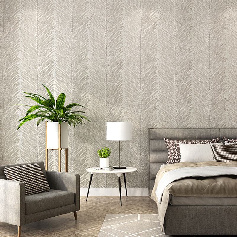 Soft Color Minimalist Wall Art 20.5" by 33' Leaf Texture Wallpaper Roll for Accent Wall