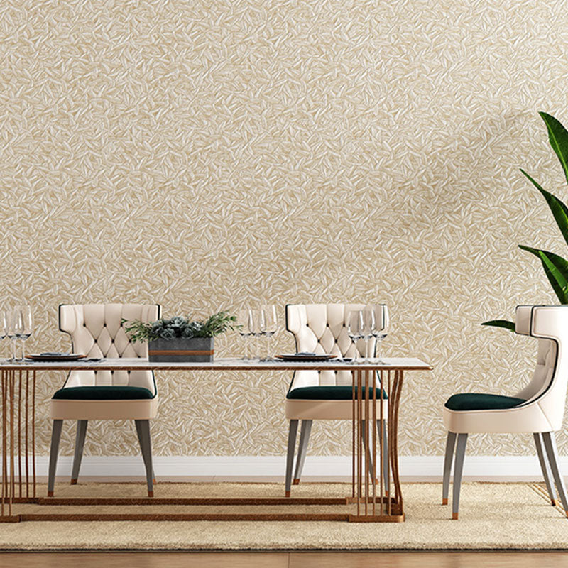 Stain-Resistant Autumn Leaves Wallpaper Nordic Wall Art for Guest Room Decor, Non-Pasted
