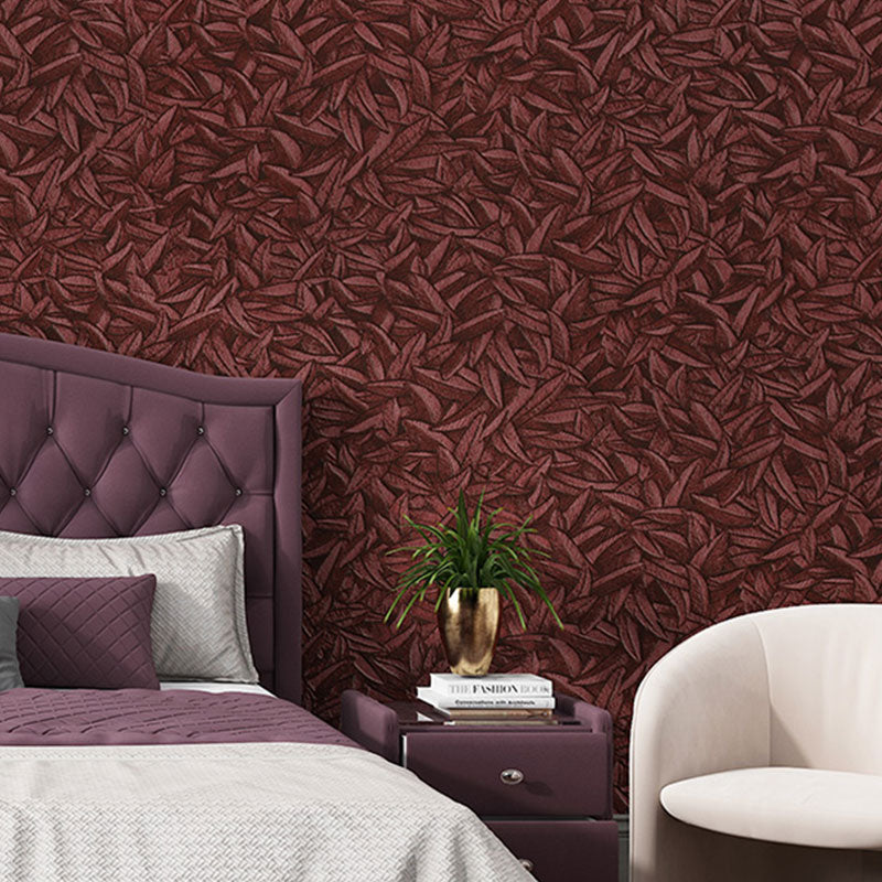 Stain-Resistant Autumn Leaves Wallpaper Nordic Wall Art for Guest Room Decor, Non-Pasted