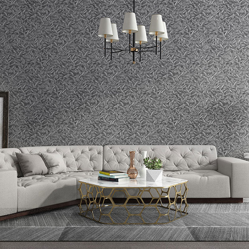 Stain-Resistant Autumn Leaves Wallpaper Nordic Wall Art for Guest Room Decor, Non-Pasted