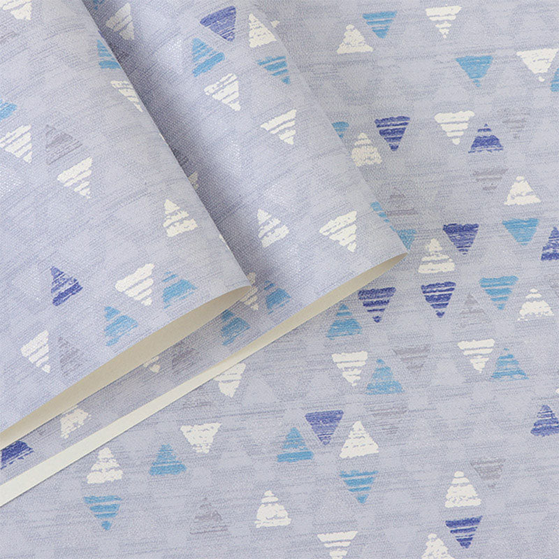 Stain-Resistant Tiny Rectangle Wallpaper Non-Woven Texture Simple Wall Art for Living Room