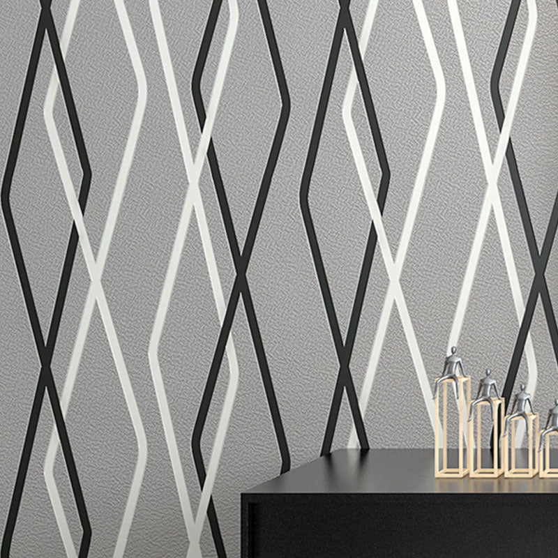 Outspread Harlequin Flock Texture Wallpaper Roll for Living Room, Soft Color, 57.1 sq ft.