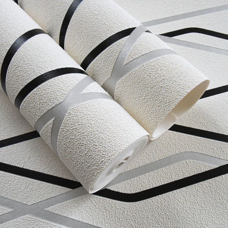 Outspread Harlequin Flock Texture Wallpaper Roll for Living Room, Soft Color, 57.1 sq ft.