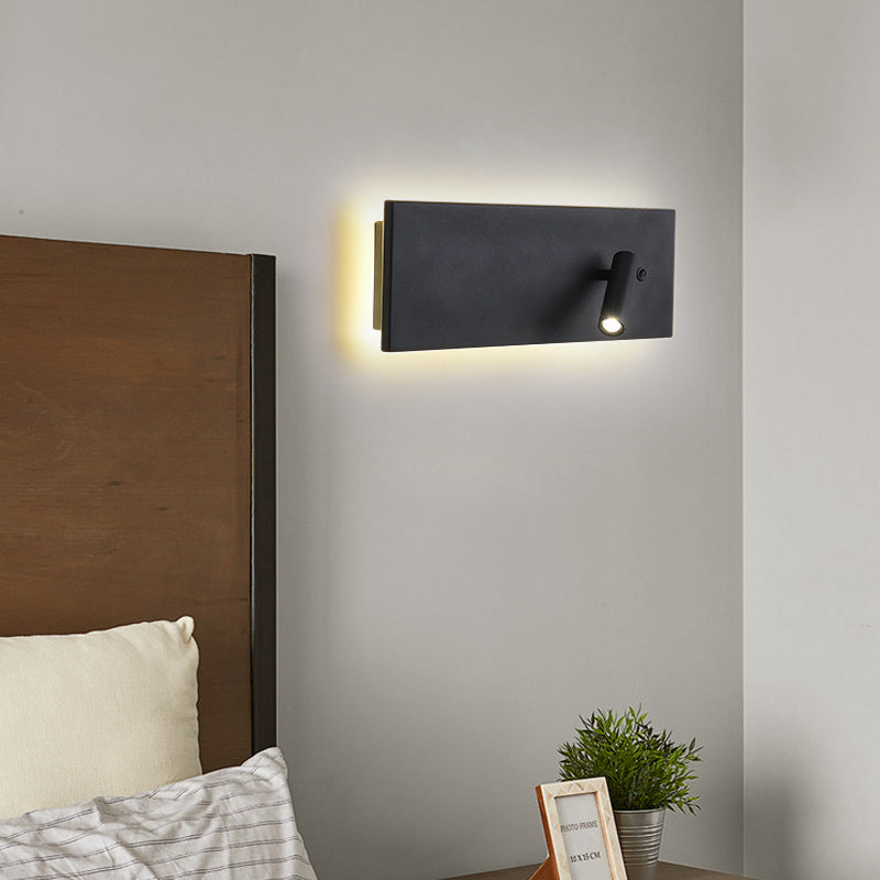 2 Lights Metal Reading Wall Lighting Modern Style Square Shape Wall Mounted Light Fixture