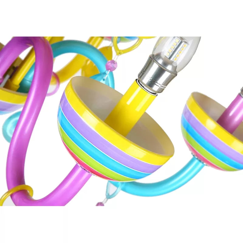Glaskerze-Anhänger Licht mit kristall hübschem mehrfarbigem Kronleuchter für den Kindergarten