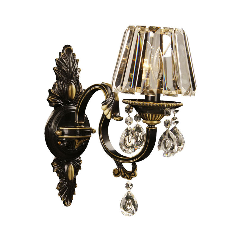 CONIQUE CONIQUE CONIQUE CONIQUE CONCE 1 TEMPLE CRIST CUT CURT CRISTAL MONTRE LEMILTURE EN NOIR ET OR