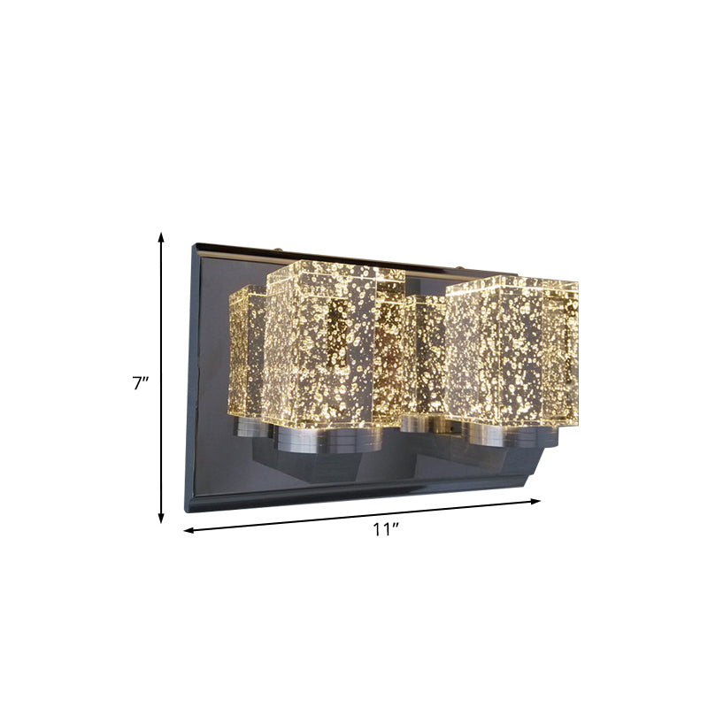 Idée d'éclairage mural chromé modernisme Crystal LED CHAMBRE MUR MURME