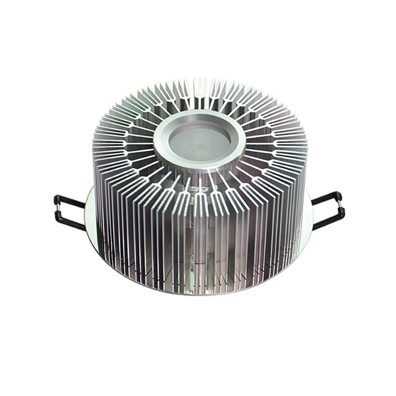Aisle RGB LED Ceiling Flush Mount Simplicity Chrome Flushmount Lamp with Round Aluminum Shade