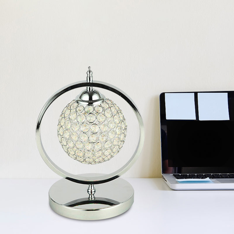 Lámpara de mesa nocturna de Chrome Global Lámpara de estudio Minimalista de la sala de estudio LED de corte a mano