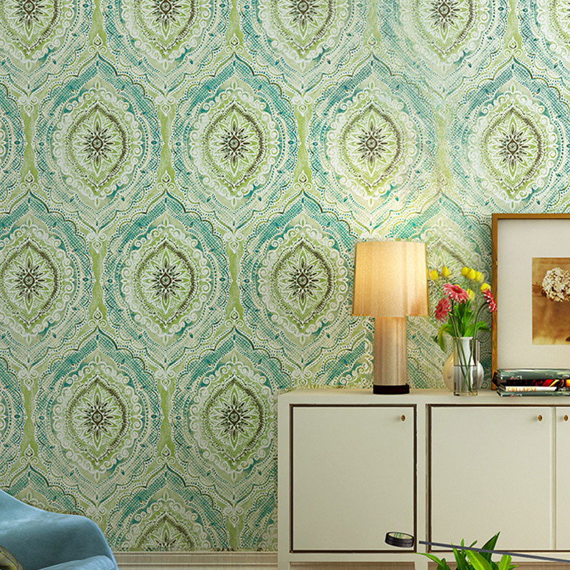 Bohemian Floral Surface Wallpaper in Natural Color Bedroom Wall Covering, 33-foot x 20.5-inch