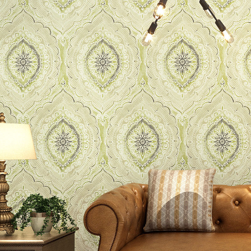 Bohemian Floral Surface Wallpaper in Natural Color Bedroom Wall Covering, 33-foot x 20.5-inch