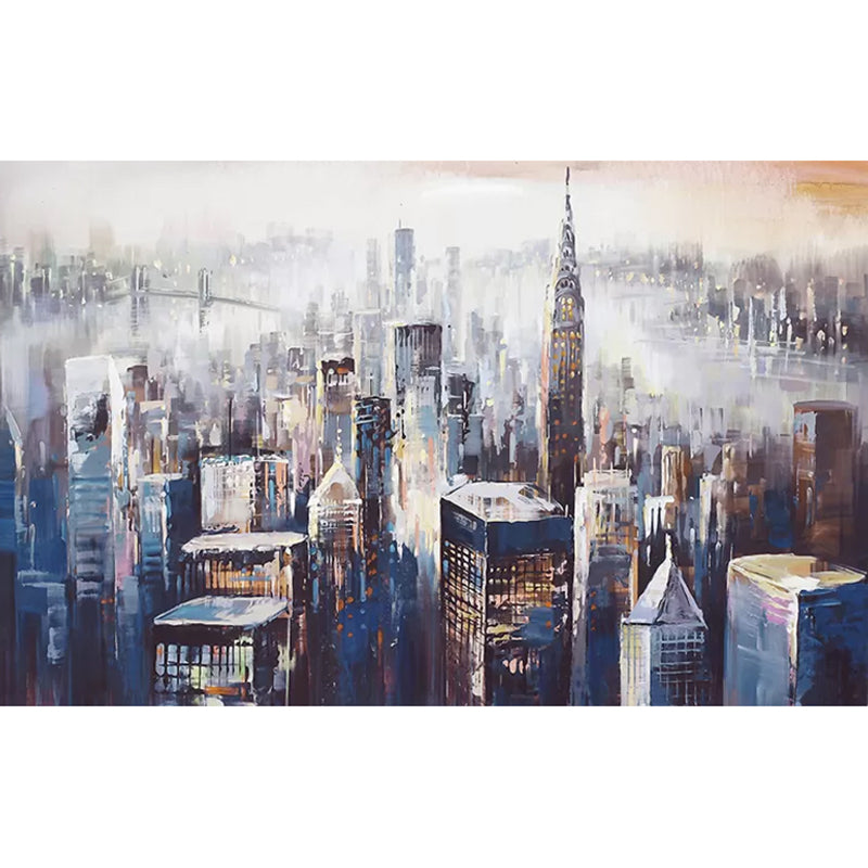 Decorative Urban Skyscrapers Wall Covering Custom-Printed Contemporary Wall Mural for Accent Wall