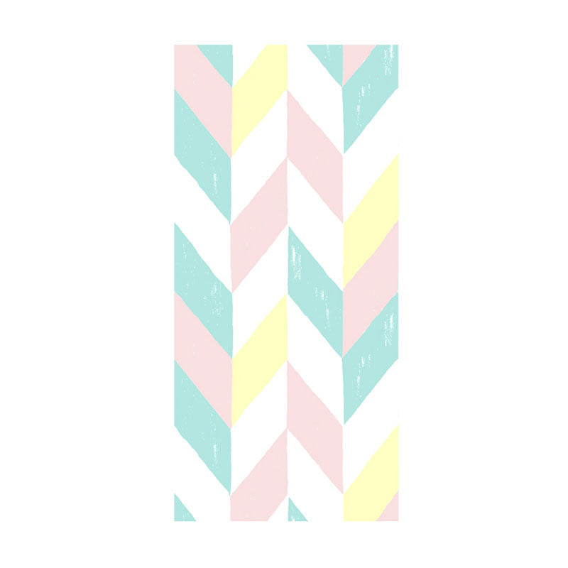 Decorative Chevron Wall Covering Non-Woven Fabric Nordic Wallpaper Roll for Home Decoration