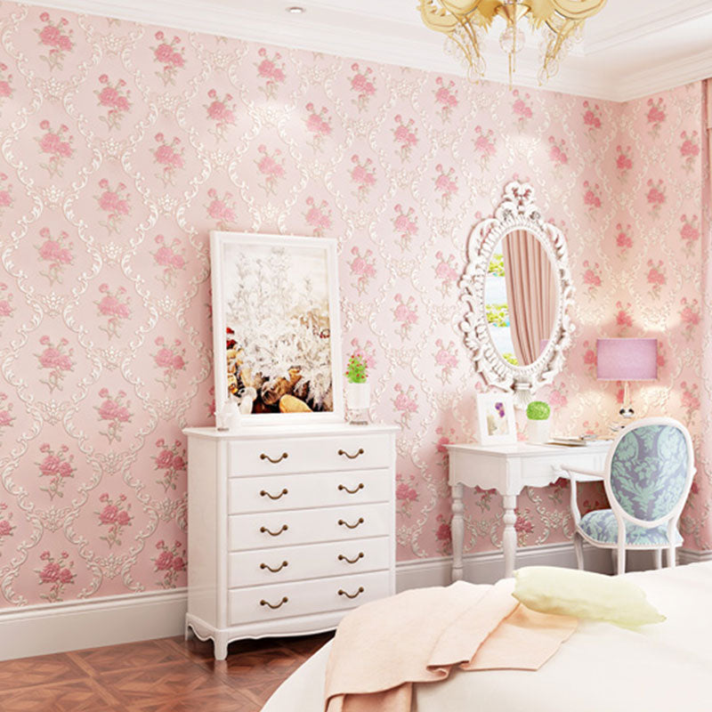 16.5' x 20.5" Countryside Wallpaper for Bedroom Decoration with Dense Flower Pattern in Natural Color, Self-Adhesive