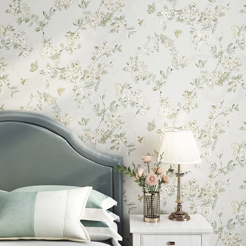 Natural Color Countryside Wall Decor 57.1 sq ft. Dense Flower Design Wallpaper Roll for Accent Wall